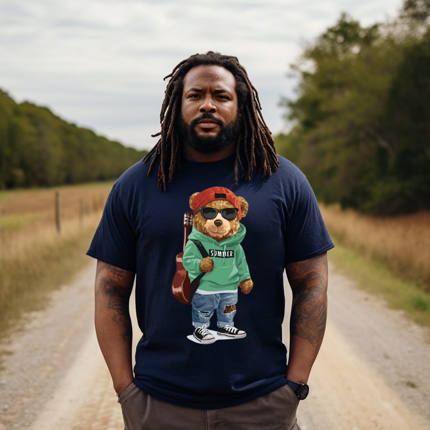 Cool Bear w/ Guitar T-Shirt