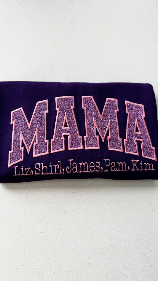 Glitter MAMA T-Shirt w/ Children's Names