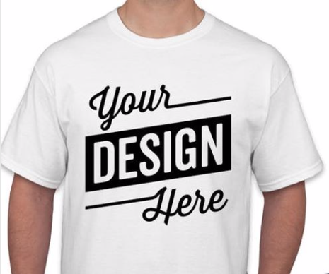 Design Your OWN Customized V-Neck tee - Add Your Text Print (front only)